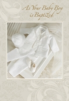 01669 - $2.80 Retail Each - Baby Baptism Boy Greeting Cards PKD 6 - Value