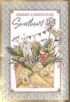 36926 - $5.99 Retail Each - Christmas Love Feminine Greeting Card - PKD 3